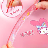 Kuromi Transparent Acrylic Ruler – Cute Straight Ruler for Students